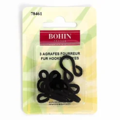 Agrafes fourreur x3- Noir -25mm - Bohin