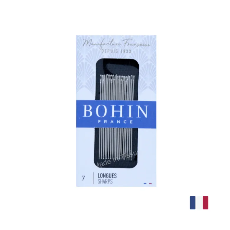 Aiguilles à coudre couture main "Longue" BOHIN N°7 par 20 pièces