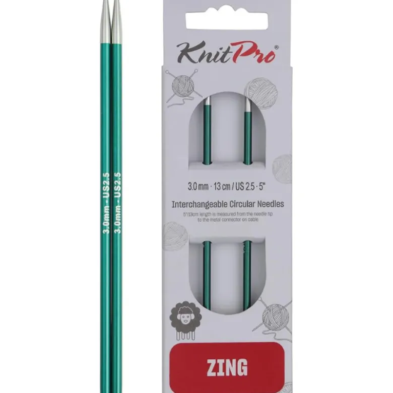 Aiguilles à tricoter Knit pro : Circulaire, Interchangeables, Standard, "zing" 3mm