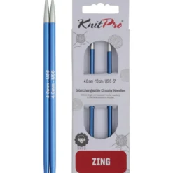 Aiguilles à tricoter Knit pro : Circulaire, Interchangeables, Standard, "zing" 4mm