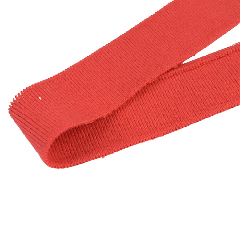 Bande pour embout de manche de polo rouge Hermès - OEKO TEX - 143cm
