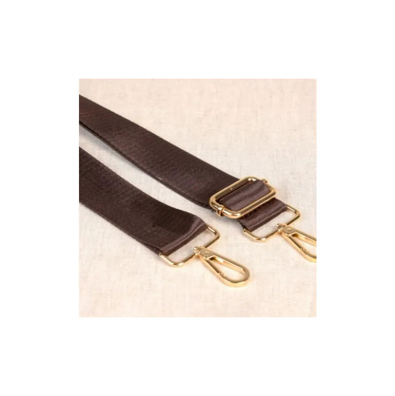 Bandoulière Sangle bicolore 40mm - Marron