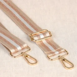 Bandoulière Sangle bicolore 40mm - Beige , cuivre et doré