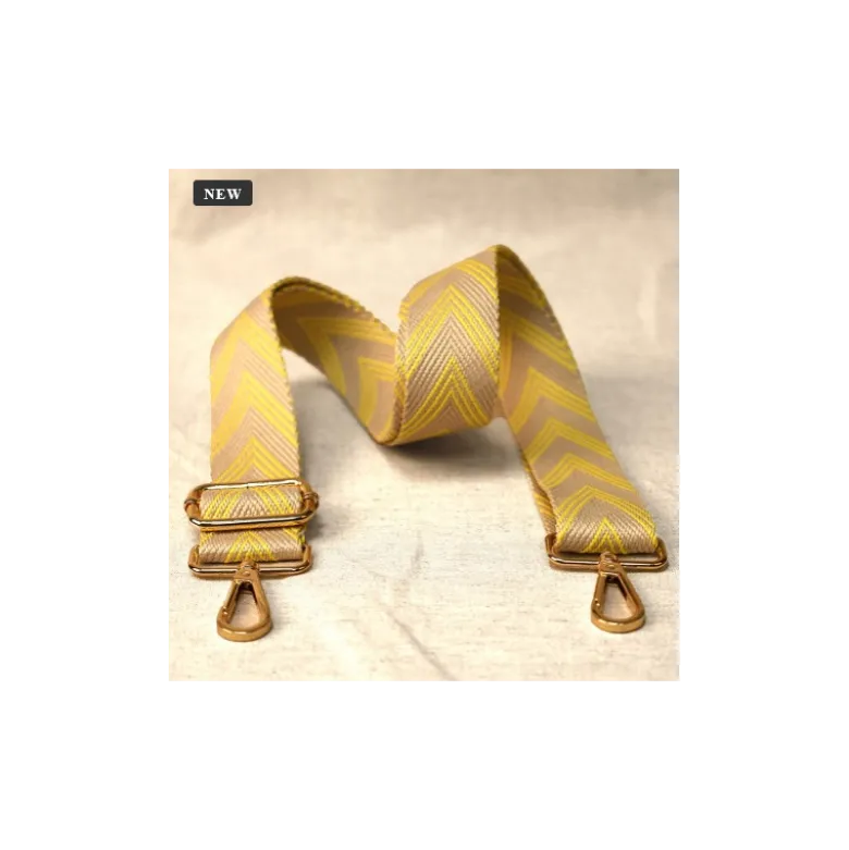 Bandoulière Sangle chevrons jaune - 40mm