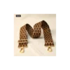 Bandoulière Sangle chevrons Paon Noir et marron - 40mm