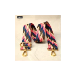 Bandoulière Sangle chevrons Rose - 40mm