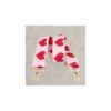 Bandoulière Sangle Coeurs rouges fond rose - 40mm