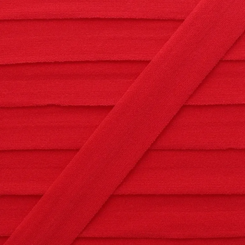 Biais Elastique pré-plié spécial lingerie 20mm - coloris rouge - au mètre