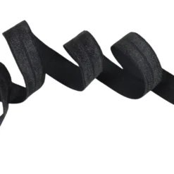 Biais Elastique pré-plié spécial lingerie 15mm - coloris Noir doré - au mètre