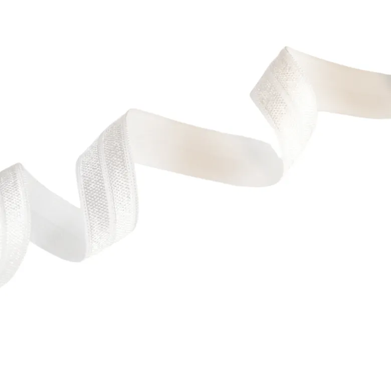 Biais Elastique pré-plié spécial lingerie 15mm - coloris Blanc doré - au mètre