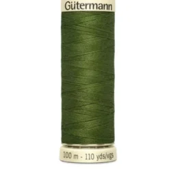 Bobine de Fil pour tout coudre Gutermann 100 m - N°585 vert kaki