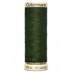 Bobine de Fil pour tout coudre Gutermann 100 m - N°597 vert kaki