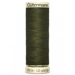 Bobine de Fil pour tout coudre Gutermann 100 m - N°399 vert kaki