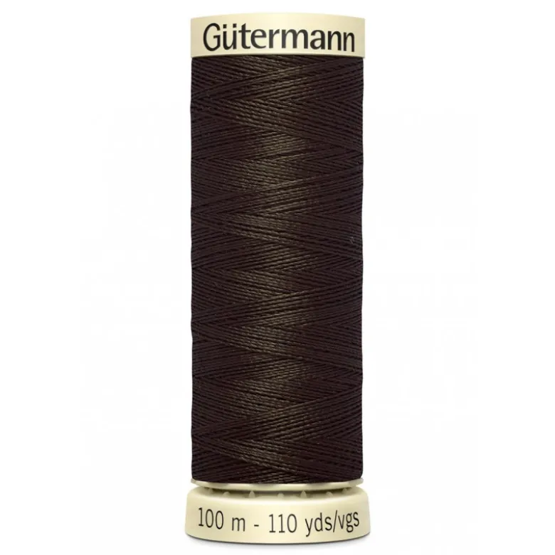 Bobine de Fil pour tout coudre Gutermann 100 m - N°674 marron