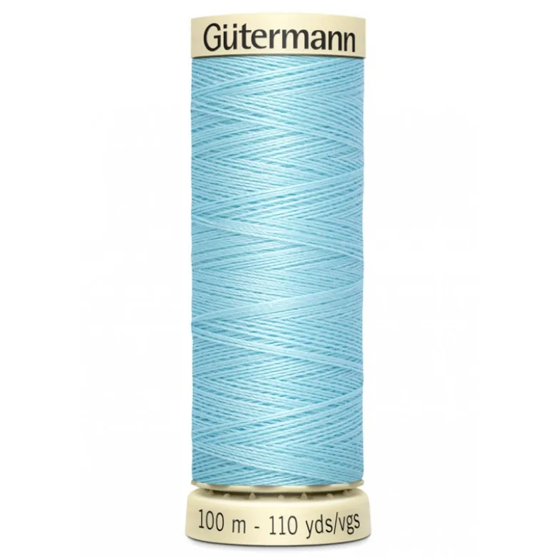 Bobine de Fil pour tout coudre Gutermann 100 m - N°195 bleu ciel