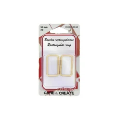 Boucles rectangle 30mm finition Or (lot de 2)