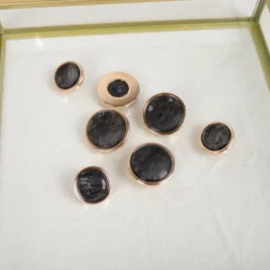 Bouton alliage bijou - 18 mm - Noir