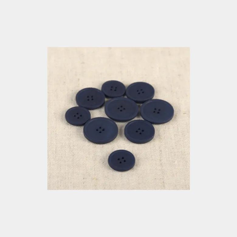 Bouton en résine Bio coloris bleu marine