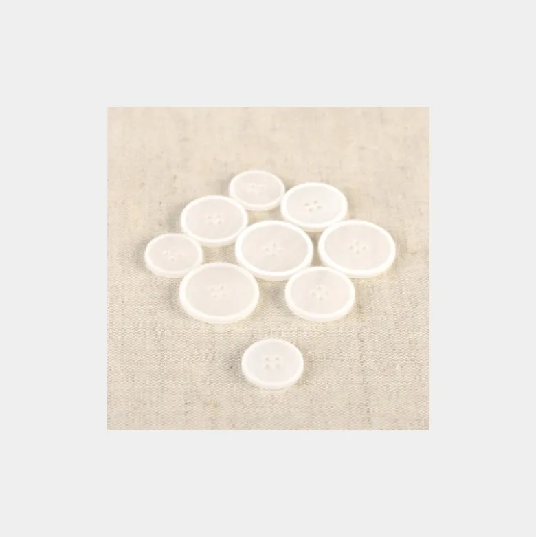 Bouton en résine Bio coloris Blanc
