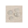 Bouton glitter rond Argent - 4 trous
