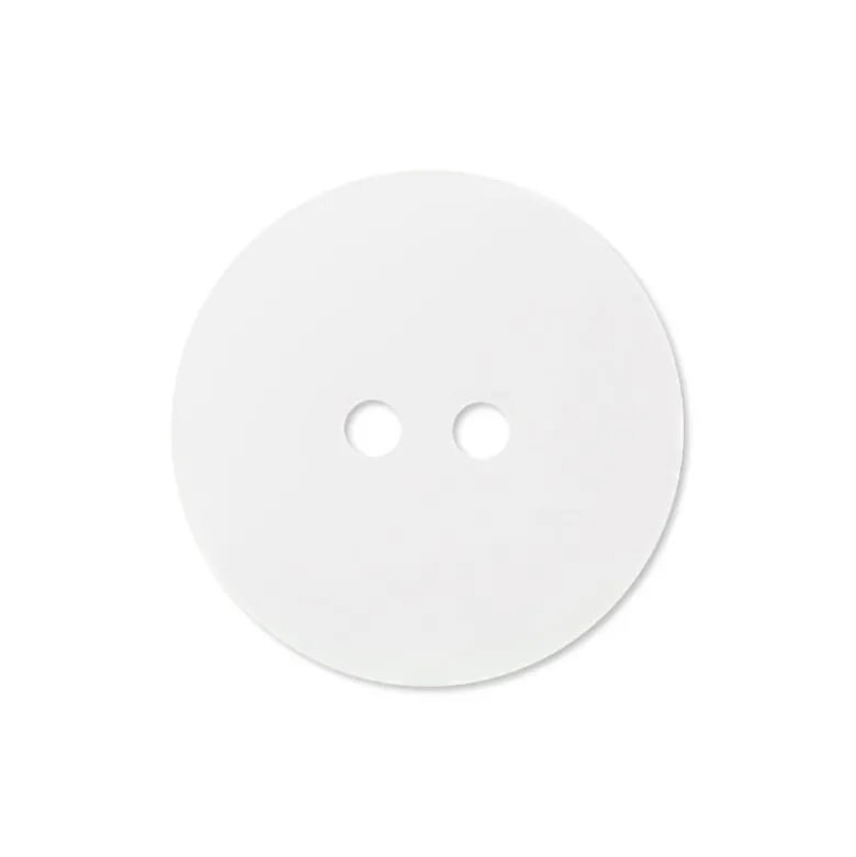Bouton mat en polyester Blanc