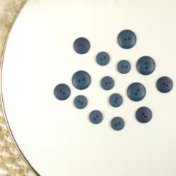 Bouton mat polyester Bleu marine