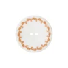 Bouton nacre River Shell 15mm orange contour fleuri