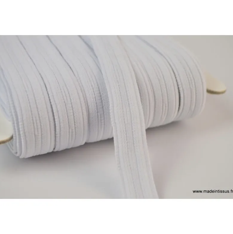 Boutonnière élastique blanche 20 mm – Au mètre