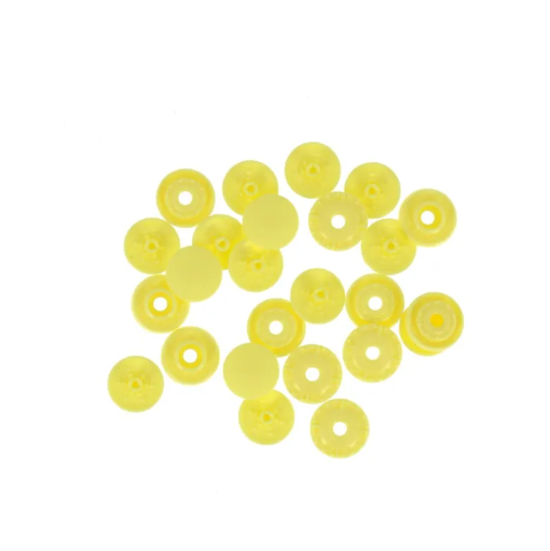 Bouton pression plastique sans pince Bohin 9mm - Jaune