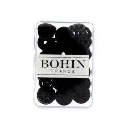 Bouton pression plastique sans pince Bohin 13mm - Noir