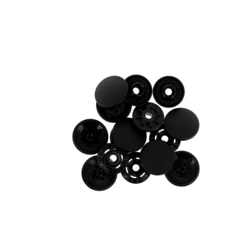 Bouton pression plastique sans pince Bohin 13mm - Noir