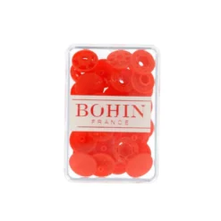 Bouton pression plastique sans pince Bohin 13mm - Orange