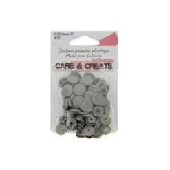 Bouton pression résine diam 12.4mm - lot de 25 - Gris foncé