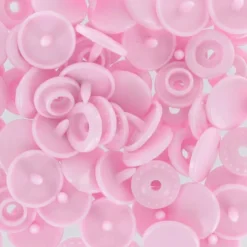 Bouton pression résine diam. 13mm - Rose - lot de 30