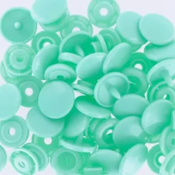 Bouton pression résine diam. 13mm - Menthe - lot de 30