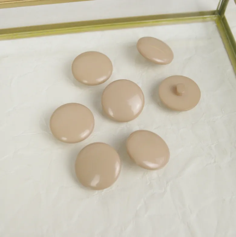 Bouton queue classique - 22 mm - Beige Antilope