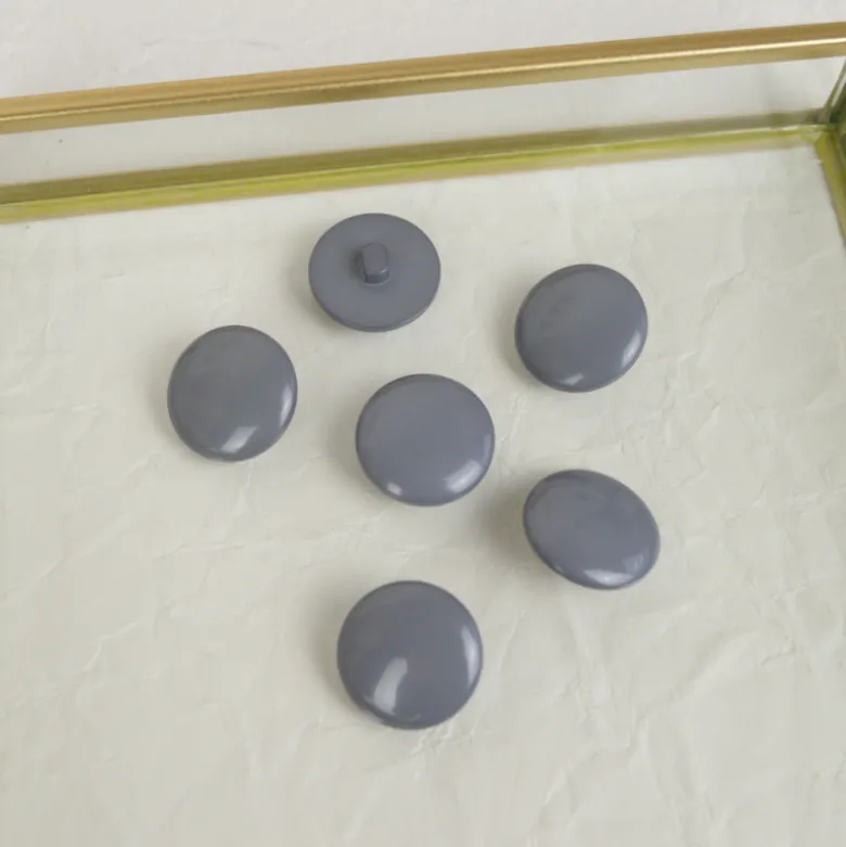 Bouton queue classique - 22 mm - Gris Anthracite