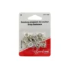 Boutons-pression Blanc à griffes argent Ø 11 mm – Lot de 6