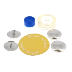 4 Boutons à recouvrir en métal 22mm