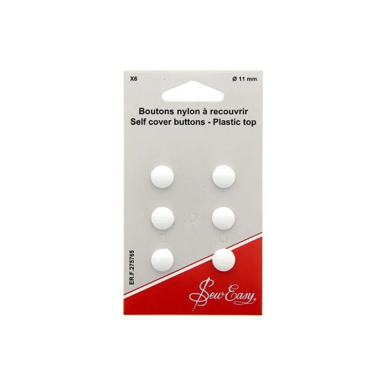 Boutons à recouvrir en Nylon - 11mm