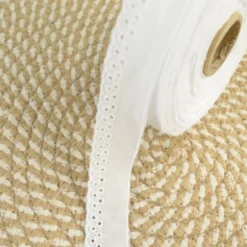 Broderie Anglaise blanche Florentine - 25mm