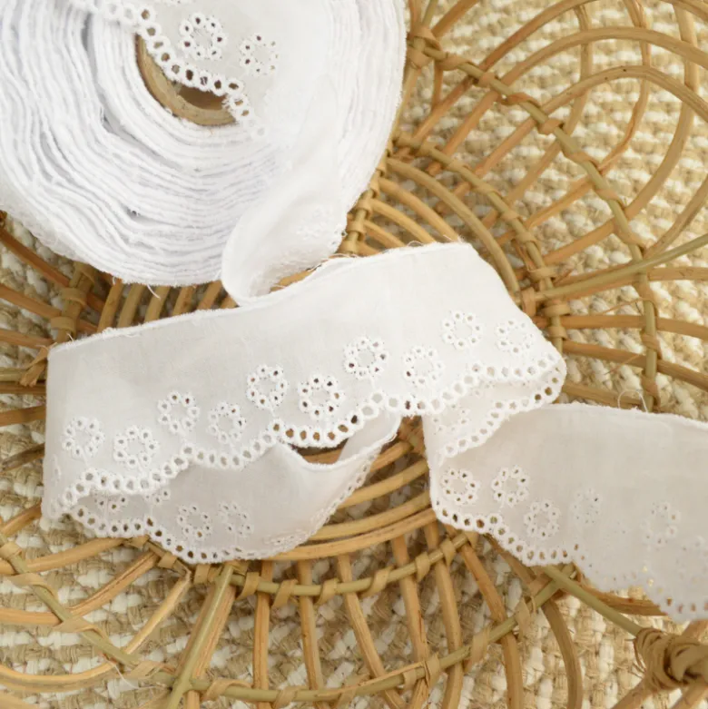 Broderie Anglaise blanche Zamée - 40mm