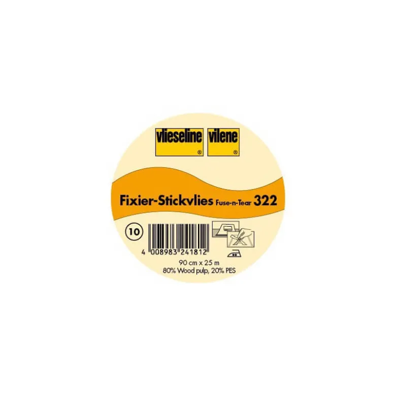 Brod’thermocollant Fixier-stickvlies - Support thermocollant pour broderies et arrachable- Vlieseline