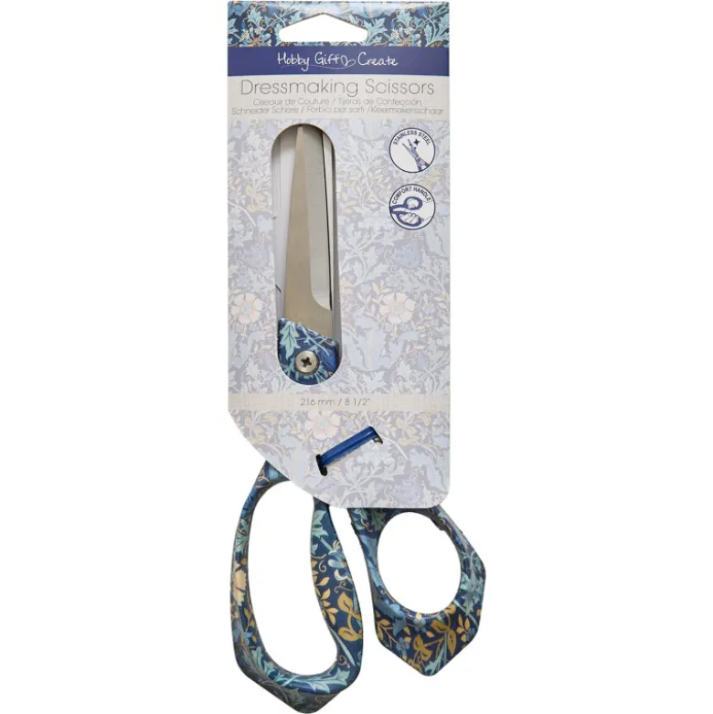 Ciseaux de couture fleuri bleu – 21,5cm
