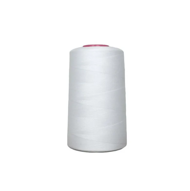 Cône de fil à coudre 100% polyester Blanc - 5000 yards (4753m)