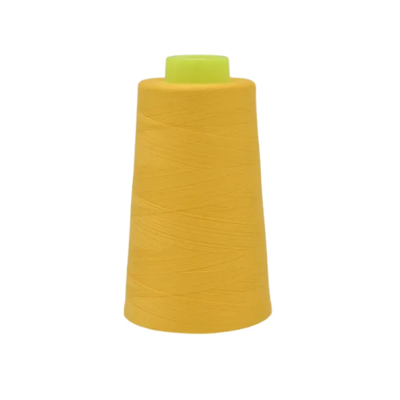 Cône de fil à coudre 100% polyester Jaune - 3000 yards
