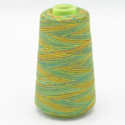 Cône de fil à coudre 100% polyester Multicouleur bleu et jaune - 3000 yards