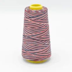 Cône de fil à coudre 100% polyester Multicouleur bleu et rouge - 3000 yards