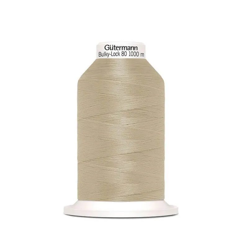 Cône fil Mousse Gutermann Bulky Lock 80 Beige 1000 m - N°722