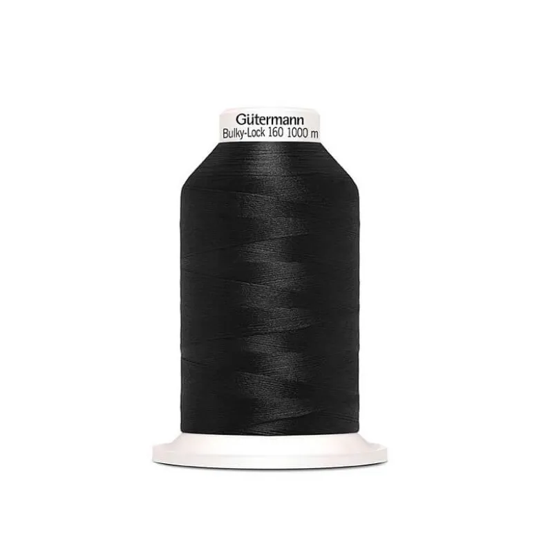 Cône fil Mousse Gutermann Bulky Lock 80 NOIR 1000 m - N°000